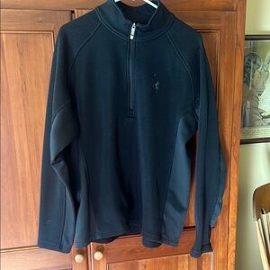 Spyder Black Zip Up Sweater with High Collar